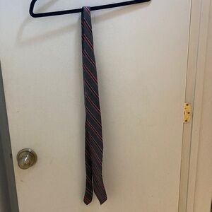 Pronto Uomo Black and Red Striped Tie